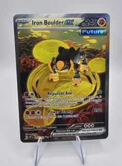 Pokemon Temporal Forces Iron Boulder ex 207/162 Special Illustration Rare Holo - Image 1