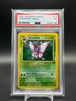 1999 POKEMON JUNGLE #13 VENOMOTH-HOLO PSA 7 - Image 1