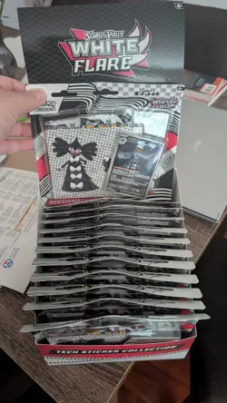 12x Pokemon White Flare SV10.5 3-Pack Tech Sticker Collection - Gothitelle Promo - Image 3