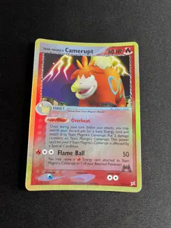 Team Magma’s Camerupt 19/95 EXC Pokemon Cards Reverse Holo Rare Vintage - Image 1