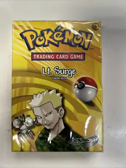2000 Pokemon Gym Heroes Lt. Surge Theme Deck w/Display Case - Sealed/New - Image 1