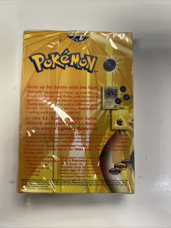2000 Pokemon Gym Heroes Lt. Surge Theme Deck w/Display Case - Sealed/New - Image 3