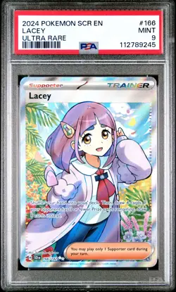 2024 POKEMON SCR EN-STELLAR CROWN ULTRA RARE #166 LACEY PSA 9 - Image 1