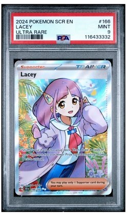 2024 POKEMON SCR EN-STELLAR CROWN ULTRA RARE #166 LACEY PSA 9 - Image 1