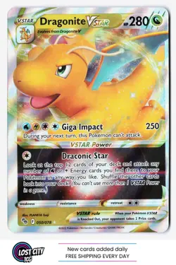 Dragonite VSTAR 050/078 - Pokemon GO Holo Ultra Rare NM - Image 1
