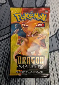 Pokemon TCG Dragon Majesty Booster Pack Sealed Charizard Art - Image 1