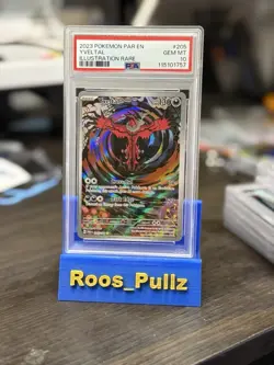 2023 POKEMON PAR EN-PARADOX RIFT ILLUSTRATION RARE #205 YVELTAL PSA 10 - Image 1