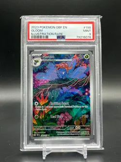 2023 POKEMON OBF EN-OBSIDIAN FLAMES ILLUSTRATION RARE #198 GLOOM PSA 9 - Image 1