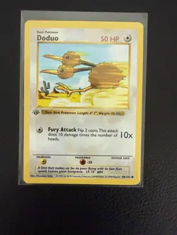 Pokemon Doduo Shadowless 1st Edition Base Set Common 48/102 - NM - Image 1