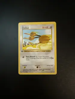 Pokemon Doduo Shadowless 1st Edition Base Set Common 48/102 - NM - Image 1