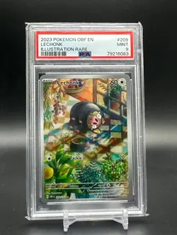 PSA 9 Lechonk 209/197 Illustration Rare Obsidian Flames Pokemon TCG - Image 1