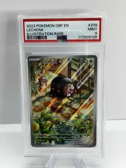 PSA 9 Lechonk 209/197 Illustration Rare Obsidian Flames Pokemon TCG - Image 1
