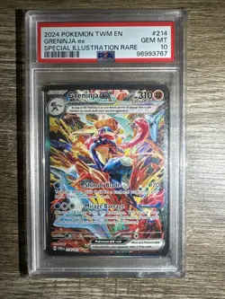 Pokemon 2024 Greninja ex 214/167 SIR Twilight Masquerade GEM MINT PSA 10 - Image 1