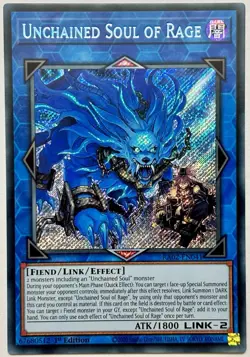 RA02-EN041 Unchained Soul of Rage - Secret Rare 1st Edition Near Mint YuGiOh - Image 1