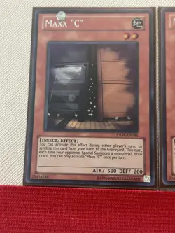 Yugioh 3x Maxx “C” STOR Secret Rare Unlimited - Image 2