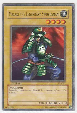 M) Yugioh - Konami - Yu-Gi-Uh! - Masaki the Legendary Swordsman - SDJ-007 - Card - Image 1