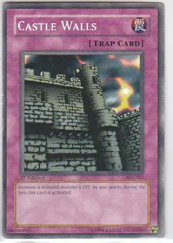 M) Yugioh - Konami - Yu-Gi-Uh! - Castle Walls - SDJ-045 - Trading Card - Image 1