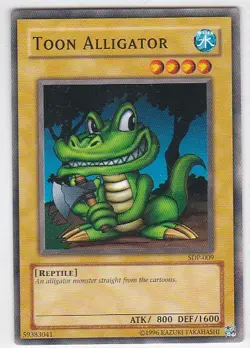 M) Yugioh - Konami - Yu-Gi-Uh! - Toon Alligator - SDP-009 - Trading Card - Image 1