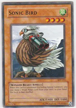 M) Yugioh - Konami - Yu-Gi-Uh! - Sonic Bird - SDP-011 - Trading Card - Image 1