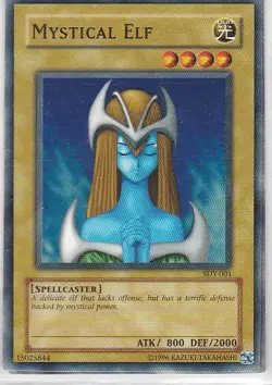 M) Yugioh - Konami - Yu-Gi-Uh! - Mystical Elf - SDY-001 - Trading Card - Image 1