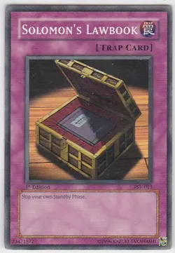 Yugioh - Konami - Yu-Gi-Uh! - Solomon's Lawbook - PSV-013 - Trading Card - Image 1