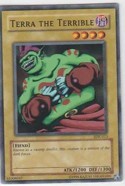 M) Yugioh - Konami - Yu-Gi-Uh! - Terra the Terrible - SDK-013 - Trading Card - Image 1