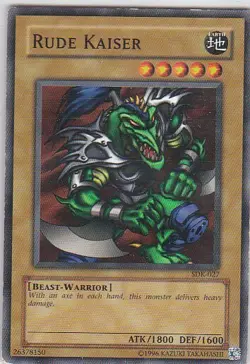 Yugioh - Konami - Yu-Gi-Uh! - Rude Kaiser - SDK-027 - Trading Card - Image 1