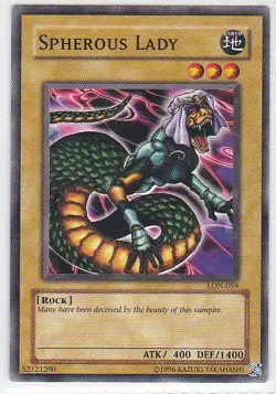 M) Yugioh - Konami - Yu-Gi-Uh! - Spherous Lady - LON-059 - Trading Card - Image 1