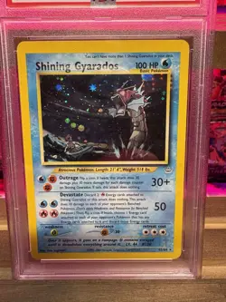 2001 Pokemon Neo Revelation Double Holo Error Card #65 Shining Gyarados PSA 4 - Image 3