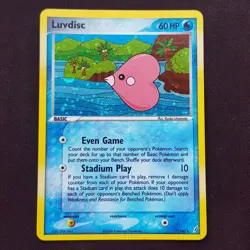 Luvdisc 7/100 HOLO SWIRL Rare💯MINT💯EX Crystal Guardians Pokemon Card TCG - Image 1