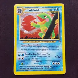 Politoed 8/75 HOLO Rare💥DAMAGED💥Neo Discovery Pokemon Card TCG - Image 1