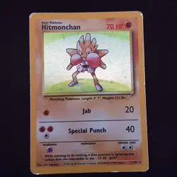 Hitmonchan 7/102 HOLO Rare⭐VERY GOOD⭐Base Set Pokemon Card TCG - Image 1