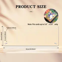 16" Acrylic 5-Card Display Frame aE“ For Trading Cards, PSA Graded Cards, Sport - Image 2