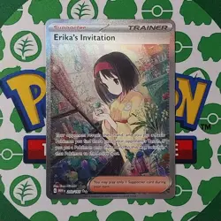 Erika's Invitation 203/165 Scarlet & Violet 151 Holo NM Pokemon Card English - Image 1