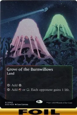 1x - Grove of the Burnwillows - FOIL BORDERLESS #62 - Stellar Sights - NM MTG - Image 1