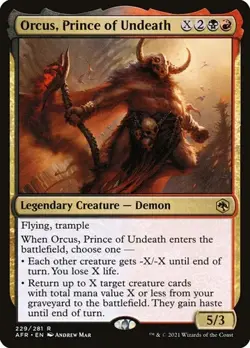 2x Orcus, Prince of Undeath AFR NM MTG - Image 1