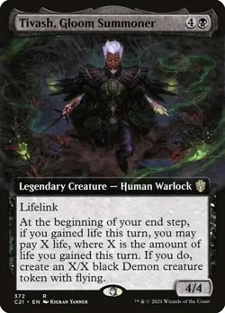 Tivash, Gloom Summoner - Extended Art Commander 2021 NM MTG - Image 1