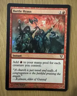 MTG Battle Hymn Avacyn Restored Foil NM - Image 1