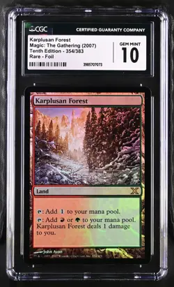 KARPLUSAN FOREST 10th Edition Foil Rare CGC 10 MTG [Nostalgium] - Image 1