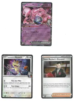 Pokemon TCG: Rocket's Mewtwo ex (w/ Meowth & Giovanni) - SVP205 - SV Promos - NM - Image 1