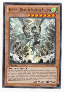 Yugioh! LP Tempest, Dragon Ruler of Storms - LTGY-EN041 - Rare - 1st Edition - Image 1