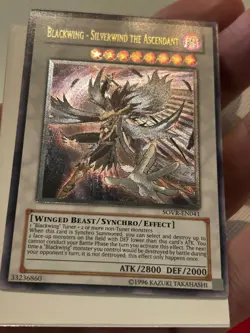 Yugioh Blackwing - Silverwind The Ascendant Ultimate Rare SOVR unlimited Edition - Image 4