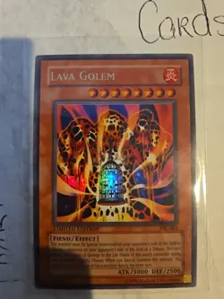 Yugioh! Lava Golem IOC-SE4 Limited Edition Ultra Rare NM - Image 1
