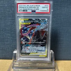 PSA10 Greninja Zoroark 072 173 2019 Tag Team GX All Stars Pokemon Card Graded It - Image 1