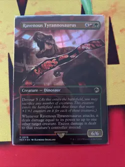Ravenous Tyrannosaurus Foil Borderless Card, Universes Beyond: Jurassic World - Image 1