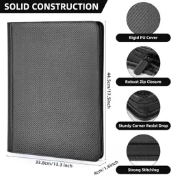Card Binder 1000 Pockets, Premium PU Cover 16 Pocket Trading Card Binder, Ringle - Image 5