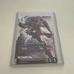 Justice Gundam - GD01-066 LR GUNDAM TCG CARD GAME FOIL ENGLISH NEWTYPE RISING - Image 1