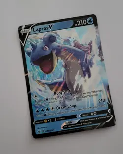 Pokemon Lapras V 049/202 Holo Shield & Sword Ultra Rare TCG Card ENG 2020 - Image 1