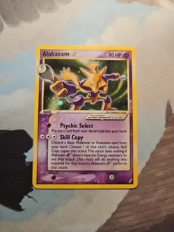 Pokemon Card Holo Alakazam Gold Star 99/100 MP ex Crystal Guardians - Image 1