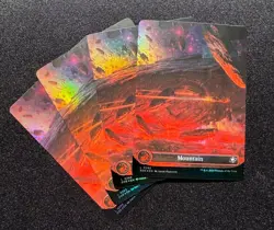 🌈 Mountain - Full Art FOIL x4 - MTG Edge Of Eternities EOE - NM - Image 1
